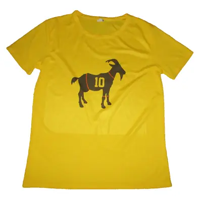 Buy New Sports Goat 10 Yellow Short Sleeve T-shirt 38  Chest • 2.99£