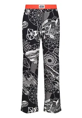 Buy Star Wars Mens Lounge Pants Adults Cotton Black PJs Galaxy Ships Printed Pyjamas • 19.99£