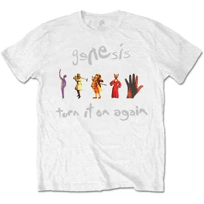 Buy Officially Licensed Genesis Turn It On Again Mens White T Shirt Genesis Tee • 14.50£