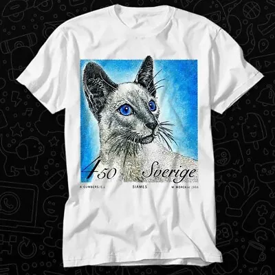 Buy 1994 Sweden Siamese Cat Postage Stamp T Shirt 532 • 6.35£