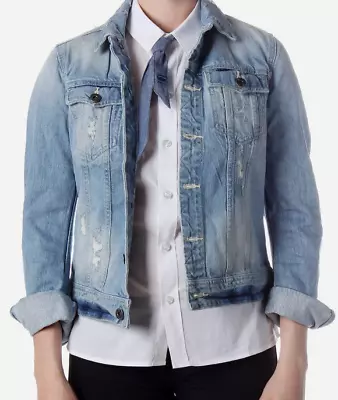 Buy G-Star Slim Trailor Jacket Womens Axe Denim LT Aged Destroy Size UK S*REFOFB93-9 • 14£