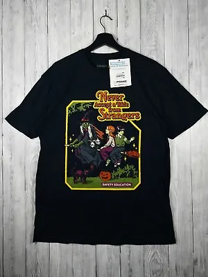 Buy BNWT Steven Rhodes Never Accept A Ride From Strangers Graphic T-Shirt Size Large • 17.99£