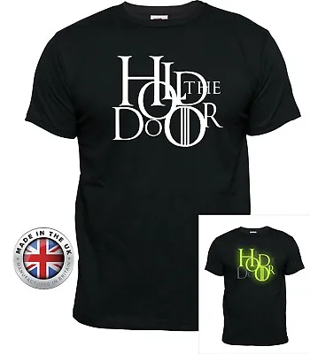 Buy Game Of Thrones HODOR Hold The Door Glow In The Dark Black Printed T Shirt • 14.99£