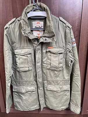 Buy Superdry Military Jacket Mens XL Green Field Rookie • 10£