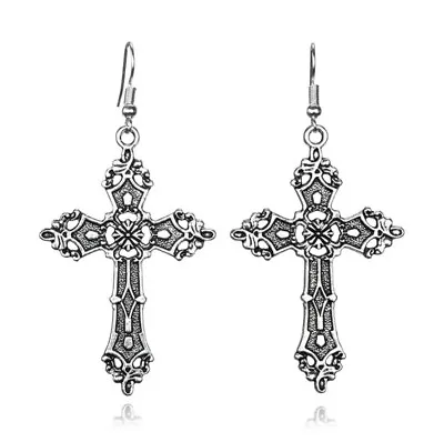 Buy Big Cross Dangle Earrings Boho Statement Jewellery  • 2.99£