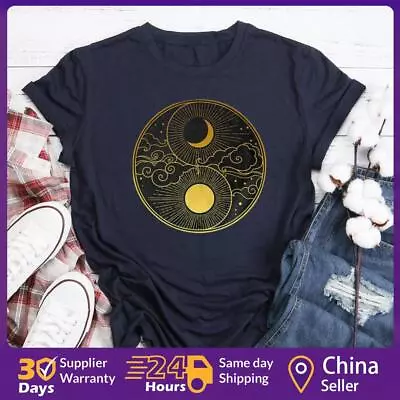 Buy Sun And Moon T Shirt Tee ☘️ • 9.83£