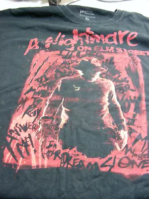 Buy A Nightmare On Elm Street  Black Cotton T-Shirt XL • 8.49£