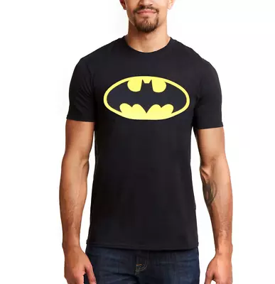 Buy Batman T-Shirt Logo Classic Official Movie DC Comics Justice League Men's Tops T • 11£
