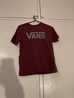 Buy Vans Burgundy T-Shirt (Women’s S) • 5£