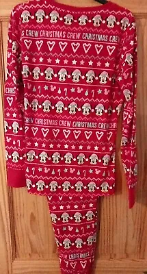 Buy Disney Minnie Mouse Christmas Crew Matching Family Pyjamas Large 16-18 • 20£