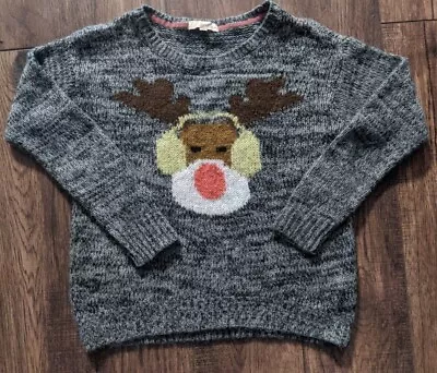 Buy Rewind Ugly Christmas Knit Crew Neck Sweater Reindeer Women's Size Medium 2005 • 18.94£