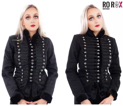 Buy Faux Fur Jacket Womens Gothic Military Parade Ladies Steampunk Brocade Victorian • 23.99£