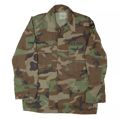Buy SELMA APPAREL Combat Woodland US Army Long Jacket Green Camouflage Mens M • 22.99£