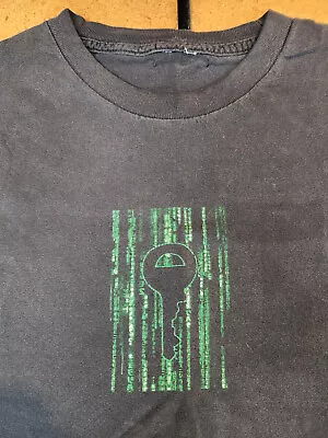 Buy The Matrix Reloaded Black T-Shirt (Size L) Vintage, Heavy Wear • 25.57£