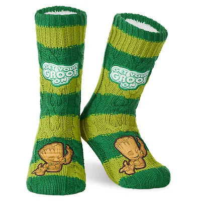 Buy Marvel Fluffy Socks, Mens Slipper Socks, Groot Warm Knitted Socks • 15.99£