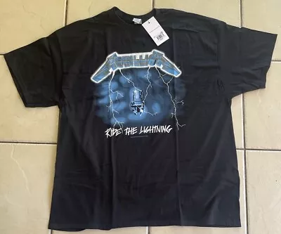 Buy METALLICA - Ride The Lightning T Shirt 100% Cotton Size 2XL - BRAND NEW • 15.67£