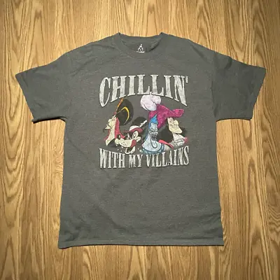 Buy Walt Disney World Chillin' With My Villains T Shirt Size L Large Disneyland • 9.42£