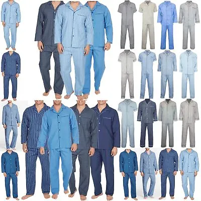 Buy Mens Stripes Dots Front Collar Traditional Sleeping Suit Pyjamas Pj Co-ord Set • 4.49£