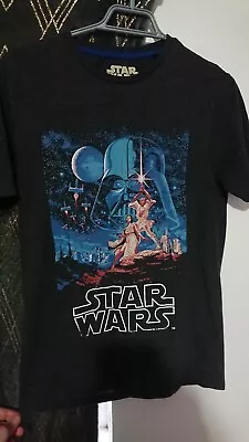 Buy Official Star Wars: A New Hope Poster T-Shirt - Dark Grey (Small)  • 8.99£