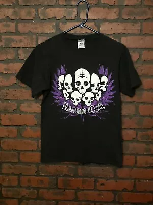 Buy Jerzees Lacuna Coil Skulls Black Purple Tshirt Sz S • 14.59£