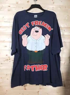 Buy Family Guy Peter Griffin Best Freakin Father Navy Blue Short-sleeve T-shirt, 3XL • 1.50£