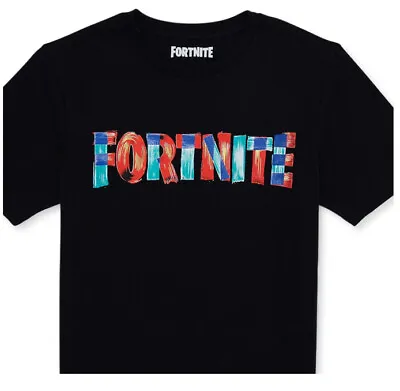 Buy Fortnite Boys Graphic Crew Neck Shirt Black For Age 14 To 16 • 12.21£