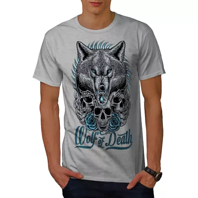 Buy Wellcoda Wolf Of Death Art Animal Mens T-shirt,  Graphic Design Printed Tee • 14.99£