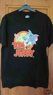 Buy Tom And Jerry Black T Shirt Size Medium, Fabulous Cond, Never Worn • 5.99£