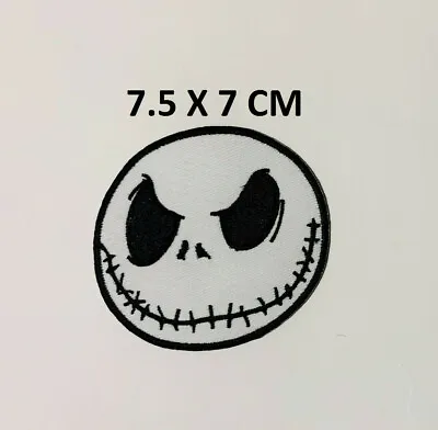 Buy Jack Skellington Nightmare Pumpkin Ghost Skull Iron Sew On Biker Patch Badge 235 • 2.09£