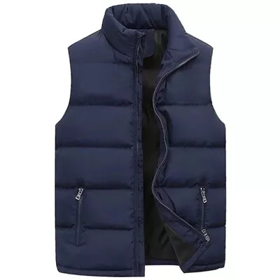 Buy Mens Vest Jacket Warm Sleeveless Jackets Winter Waterproof Zipper Jacket • 7.99£