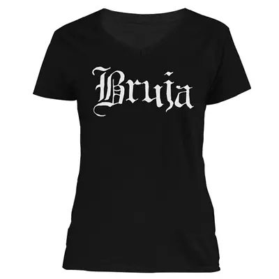 Buy Bruja V Neck Halloween Goth Spanish Mexican Witch Day Of The Dead Gift Shirt • 33.03£