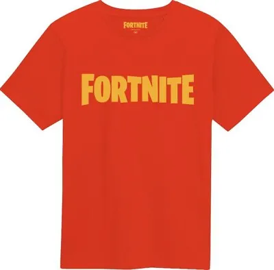 Buy Fortnite Logo Red Kids T-Shirt Official Merch 9 To 14 Years • 7.99£