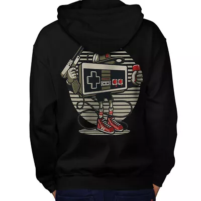 Buy Wellcoda Gamer Retro Game Mens Hoodie, Youth Life Design On The Jumpers Back • 26.99£