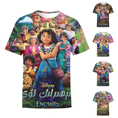 Buy Kid Girl Encanto Print Summer Casual Short Sleeve T-shirt TopBlouse TeeCostumeל‎ • 4.18£