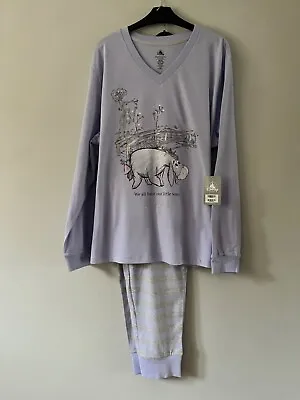 Buy Ladies Official Disney Eeyore Long Sleeve Pyjamas Lilac New XL • 11£