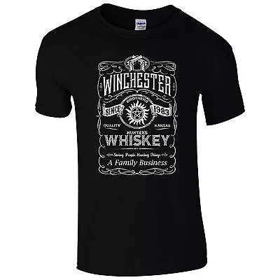 Buy Winchester Brothers Hunter's Whiskey T-Shirt - Saving People 1983 Mens Gift Top • 11.82£