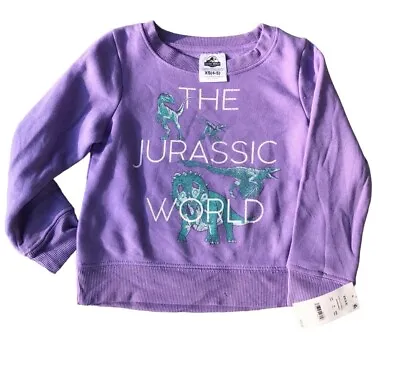Buy The Jurassic World Kids Purple Sweatshirt Size XS 4/5 NEW • 8.68£