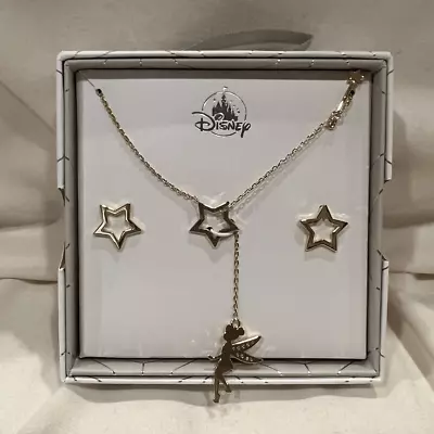 Buy Disney Store X Tinker Bell Necklace And Earrings Box Gift Set NWT  Peter Pan • 31.93£
