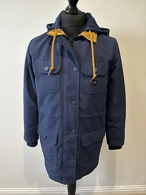 Buy Vans Drill Chore Coat MTE Long Blue Full Zip Hooded Jacket Men’s Size Small VGC • 32.99£