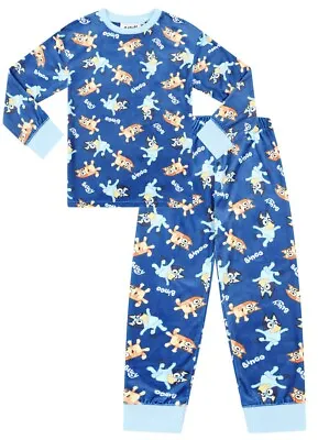 Buy Bluey And Bingo Boys Girls Luxury Fleece Long Pyjama Set • 12.99£