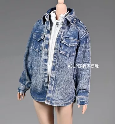 Buy 1/6 Scale Female Soldier Denim Jacket Top Model Fits 12  Action Figure Body • 25.19£