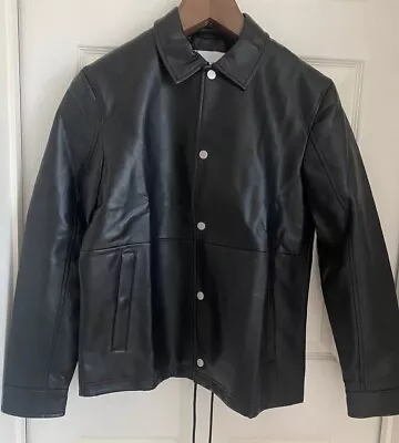 Buy Zara Mens Size S Faux Leather Overshirt Jacket Black New BNWT Looks Stunning⭐️ • 29.95£