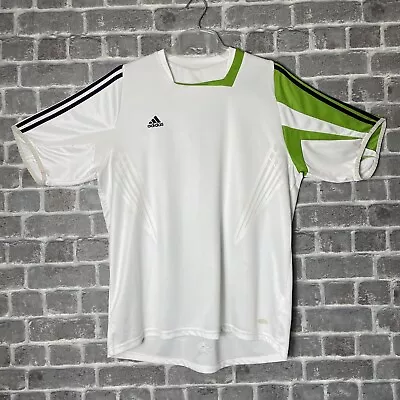 Buy Adidas Predator Football Activewear Shirt Men's XL White Green Top 2008 • 14.99£