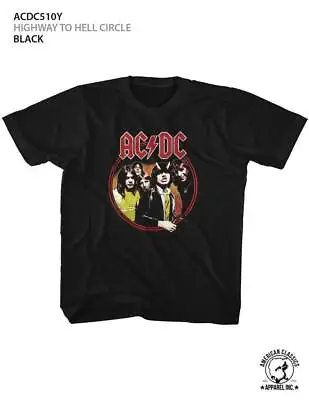 Buy AC/DC Highway To Hell Circle Black Children's T-Shirt • 19.36£