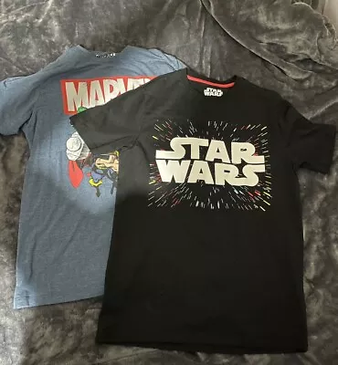 Buy Men’s Medium T-shirt Bundle Marvel And Star Wars • 1.49£