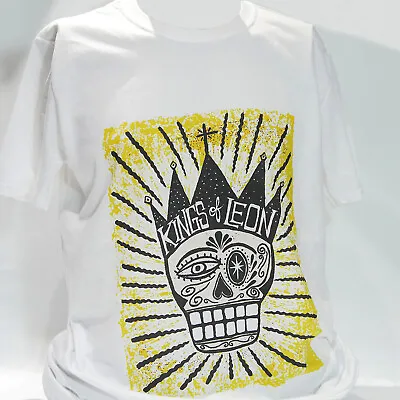Buy Kings Of Leon Indie Metal Rock Short Sleeve White Unisex T-shirt S-3XL • 14.99£