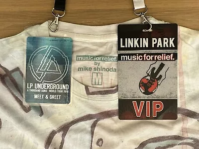 Buy Linkin Park, Fully Signed By Band,  Shinoda T-shirt With M&G And VIP Passes. • 250£