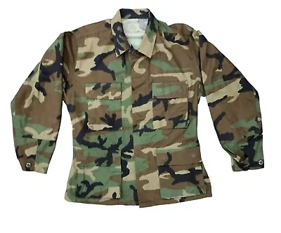 Buy Genuine US Army Woodland Camouflage Combat Shirt Lightweight Military Jacket BDU • 24.95£