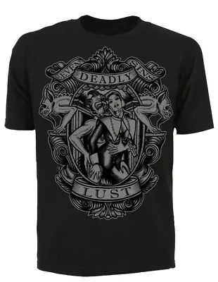Buy Se7en Deadly Seven Sins Lust Gothic Punk Devil Demon Gargoyles T Shirt 1004-T • 43.60£