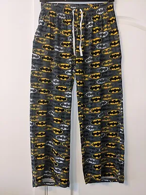 Buy Men's Batman Pyjama Trousers Small - Grey Batman Logo Lounge Trousers Small PJ's • 6.50£